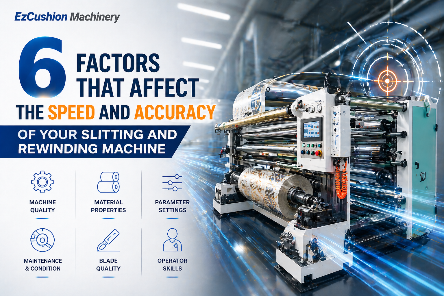 6 Factors That Affect the Speed and Accuracy of Your Slitting and Rewinding Machine