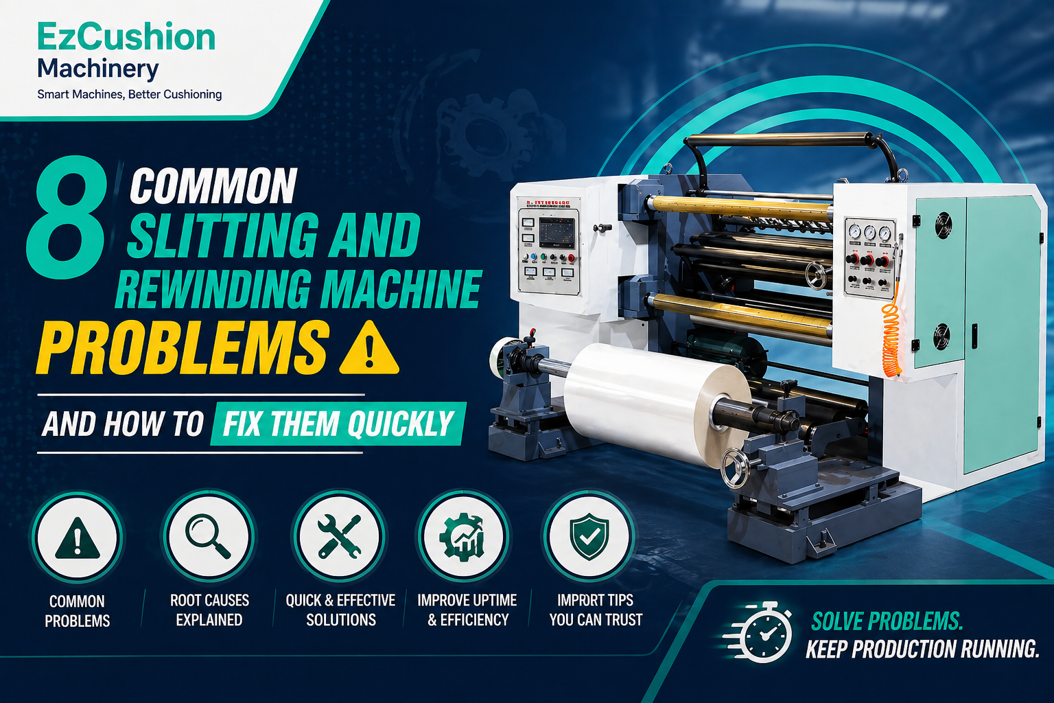 8 Common Slitting and Rewinding Machine Problems and How to Fix Them Quickly