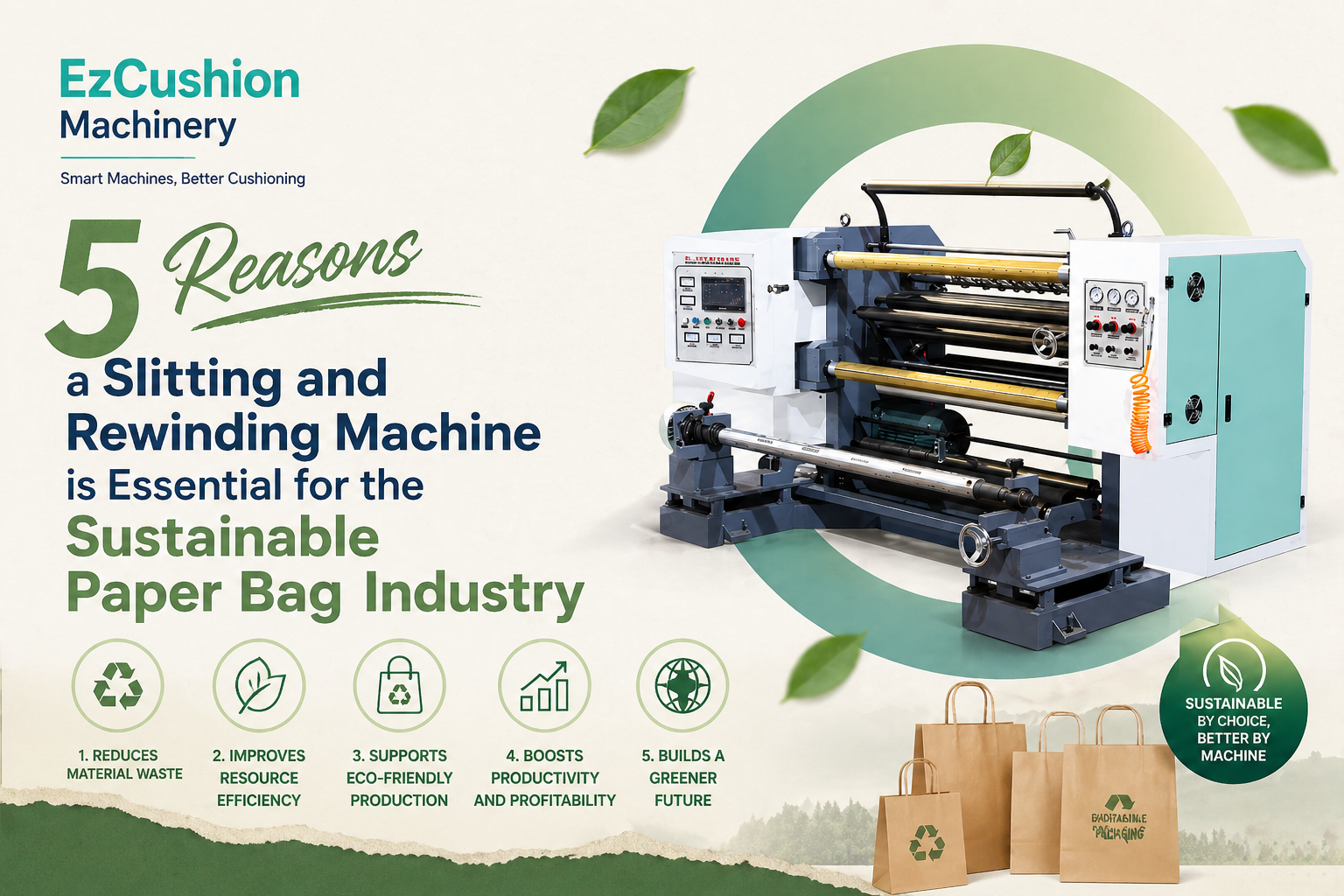 5 Reasons a Slitting and Rewinding Machine is Essential for the Sustainable Paper Bag Industry